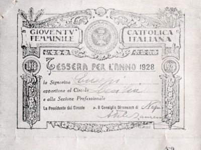 Tessera dell'Azione Cattolica
