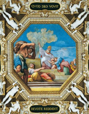 A. Tiarini, Anna e Samuele, 1619
CiÃ² che a Dio in voto promise, fedelmente offerse.
