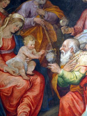 Adorazione dei Magi, particolare
di Giovan Battista Ricci (1600)

