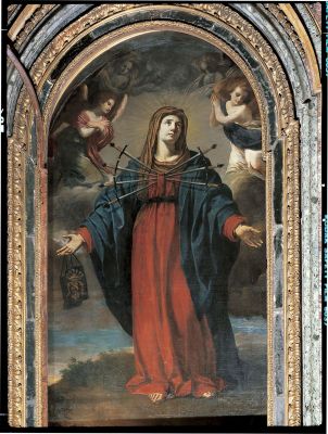 La Vergine Addolorata
pala dellâ€™altare dipinta da Pier Paolo Baldini 
