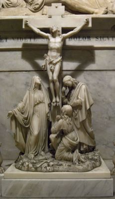 La Crocifissione
scultura in alabastro, di Costantino Brumidi (1831 ca.)
