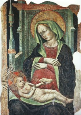 Ancona (S. Maria dei Servi), Madonna in trono con Bambino, atrribuito a Gentile da Fabriano (1370-1427)
