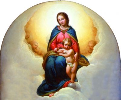 Reggio Emilia - Ghiara - Vergine e Bambino, Particolare (1847)- Alfonso Chierici
