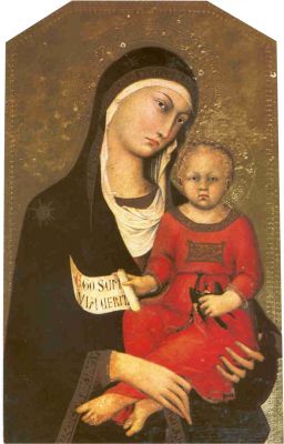 Siena, Madonna col Bambino, Lippo Memmi (noto tra il 1317 e il 1356)
